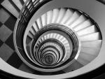 Black and White Study of a Spiral Staircase