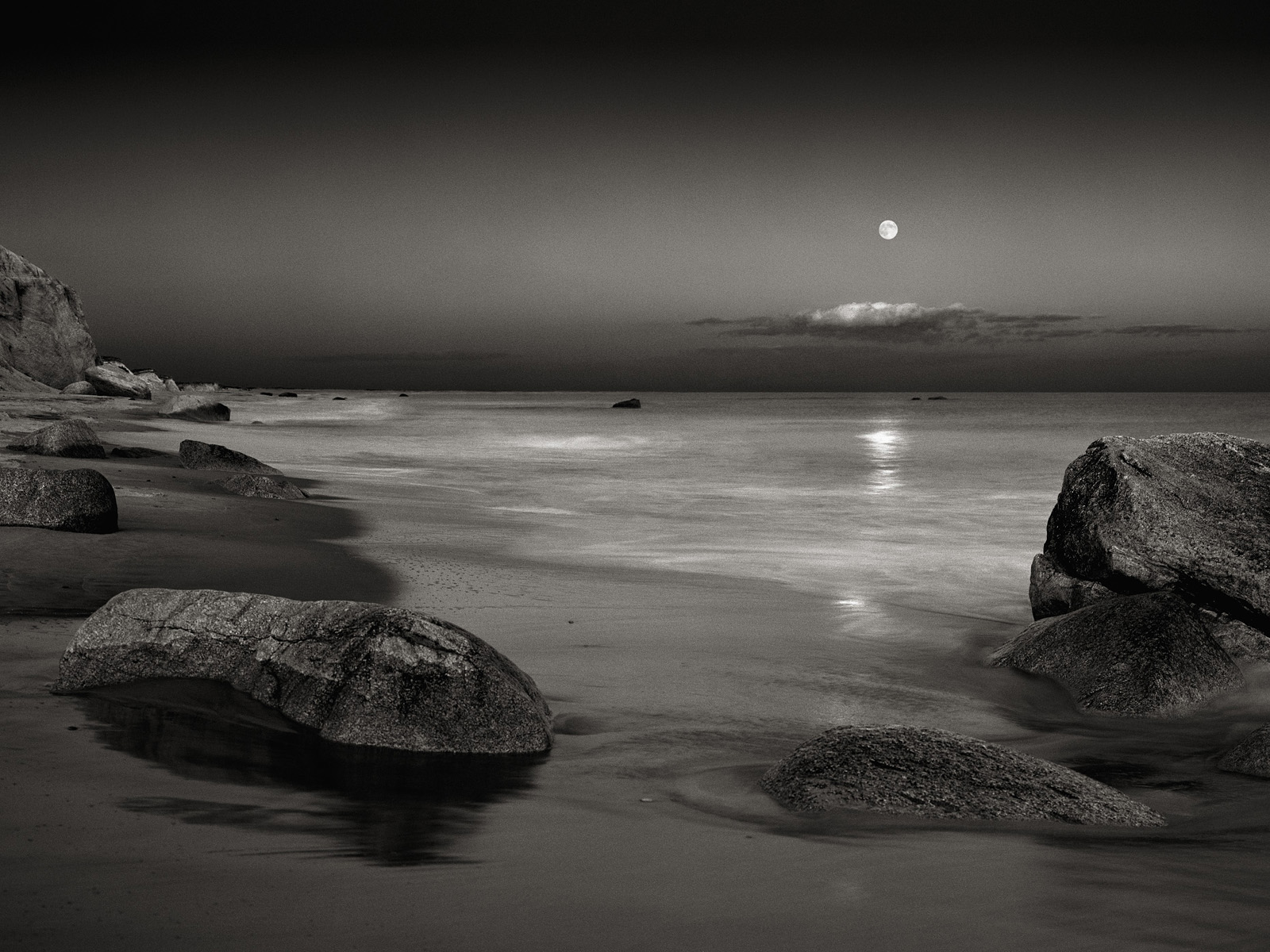 Full Moon Rising, Lucy Vincent Beach, Chilmark, Massachusetts