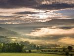 Misty Countryside, Brecon Beacons National Park, Powys, Wales