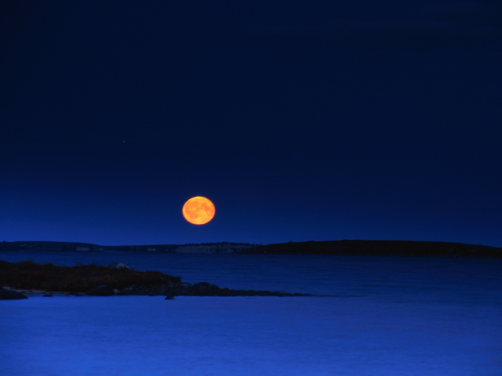 Moonrise Over Whitefish Lake, The Barrens, Northwest Territories