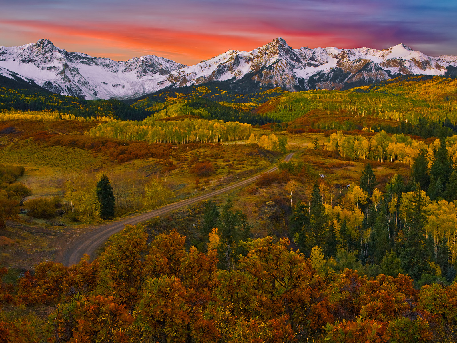 Sneffels Range Sunrise, San Juan Mountains, Colorado