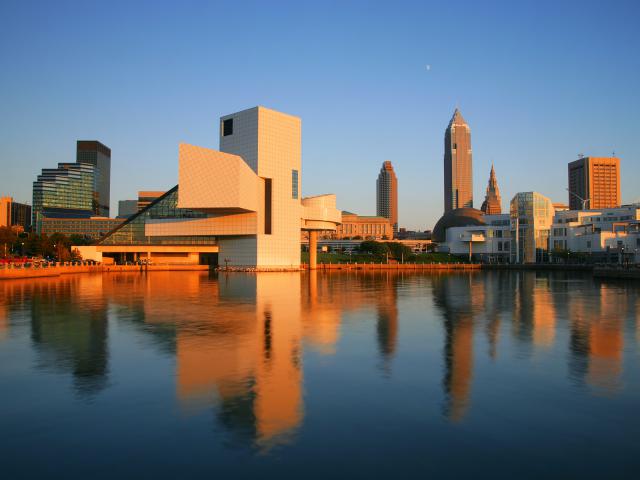 Downtown Cleveland at Sunset, Ohio