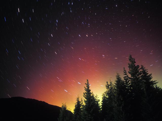 Aurora Borealis and Star Trails, Alaska