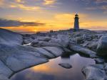 s Cove Lighthouse at Dusk Nova Scotia Canada