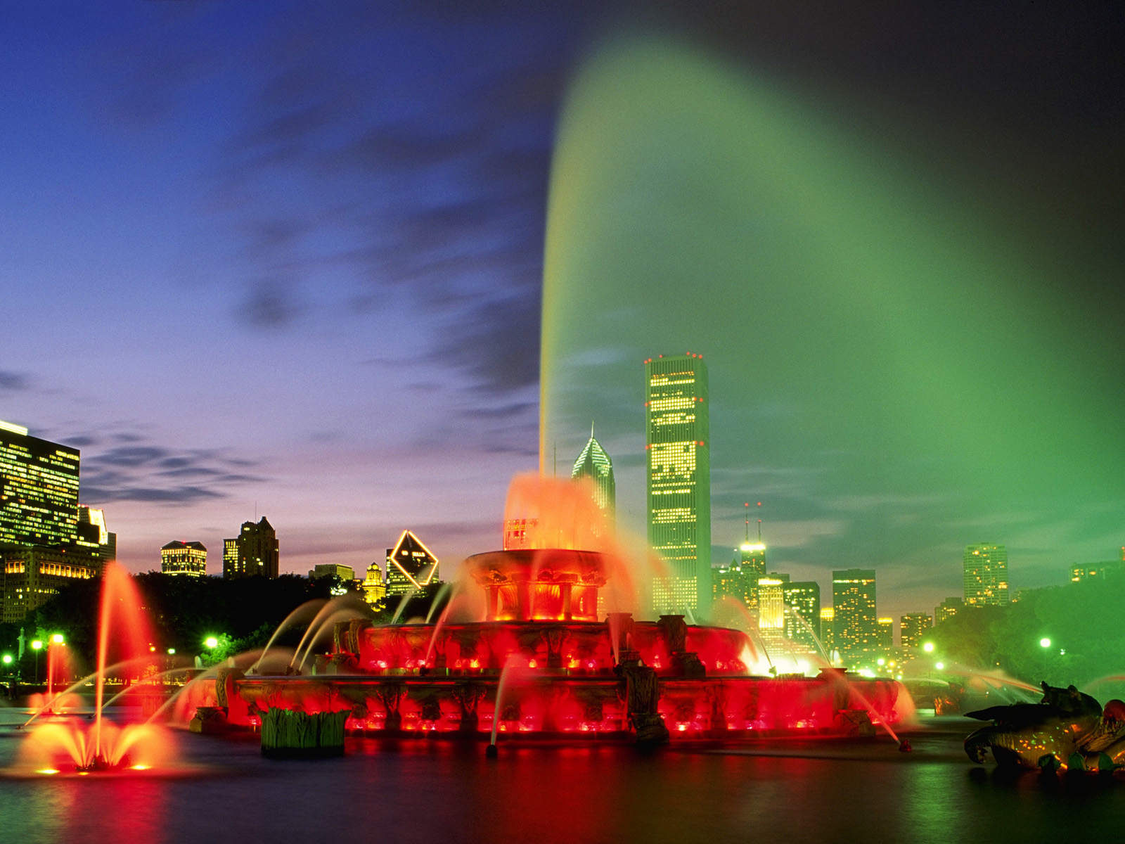 Buckingham Fountain at Dusk Chicago Illinois