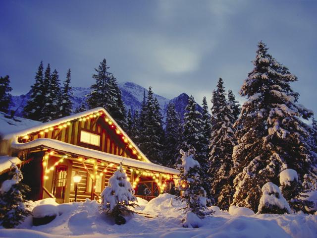 Christmas Cabin in the Woods Colorado