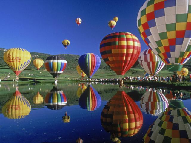 Hot Air Balloons Reflected