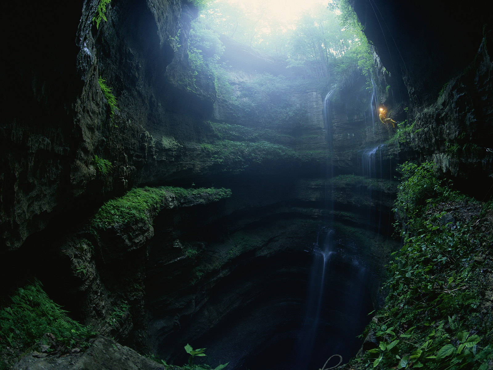 Spelunking in Neversink Pit Jackson County Alabama