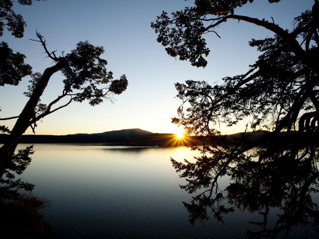 Sunset Over East Sound Orcas Island San Juan Islands Washington