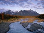 Meandering River at Sunrise, Kluane National Park, Yukon Territory