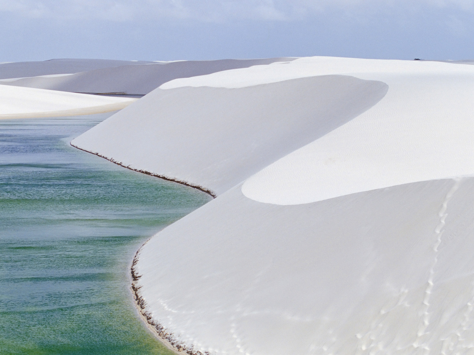 Lagoa Azul (Blue Lagoon) and Sand Dunes, Parque Nacional Dos Lencois Maranhenses, Brazil