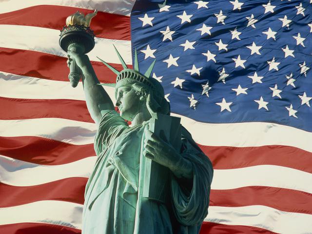 Stars and Stripes With Lady Liberty