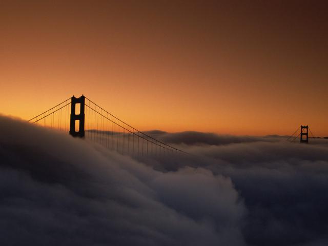 Marine Layer and the Golden Gate Bridge, San Francisco, California